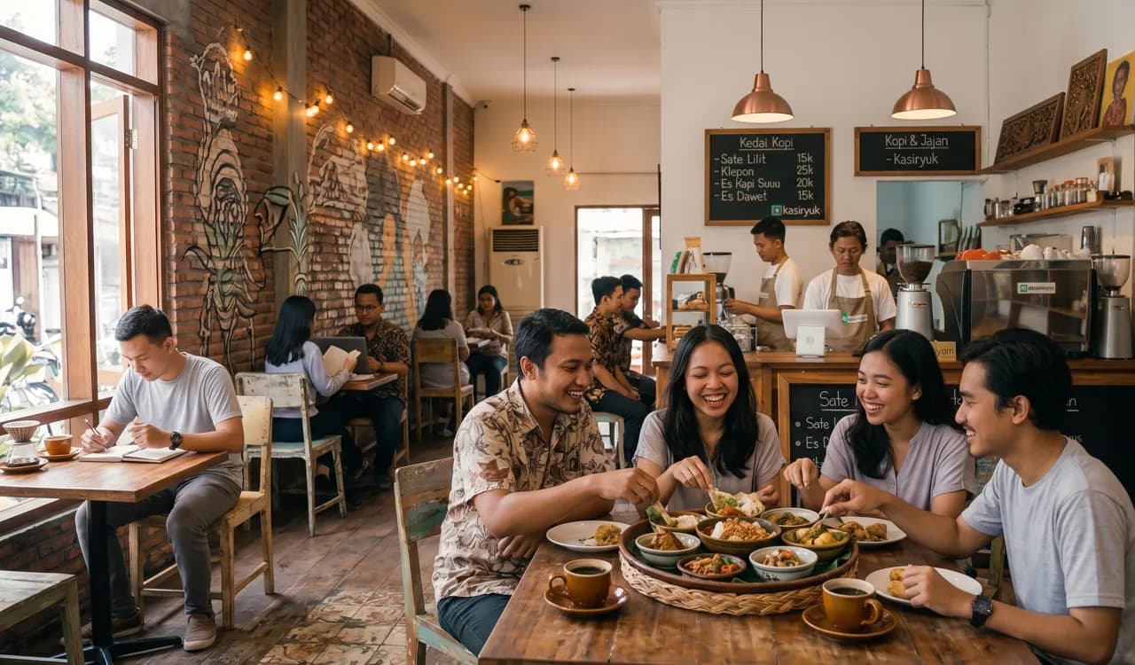 Diners enjoying a meal at an eatery powered by KasirYuk