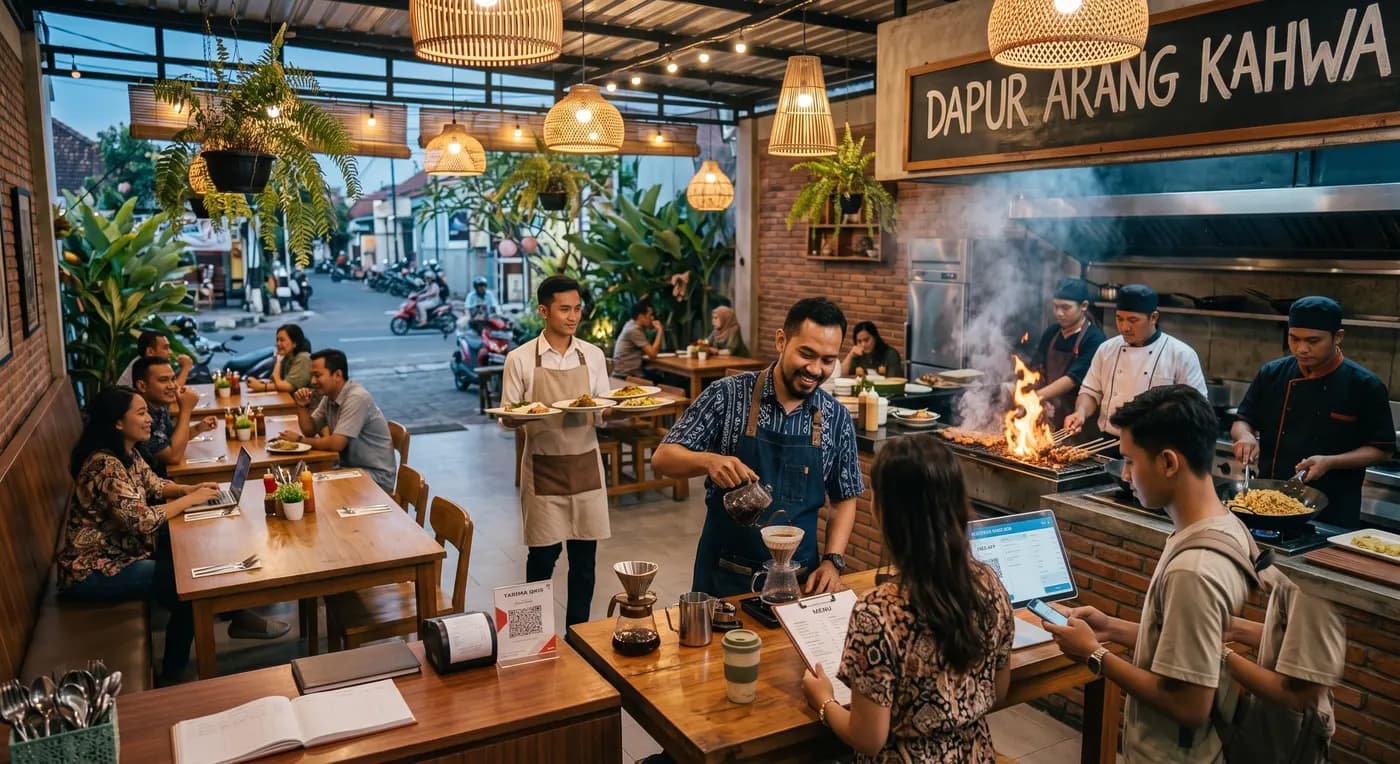 Aplikasi Kasir Restoran dengan Meja, Waiter & Dapur