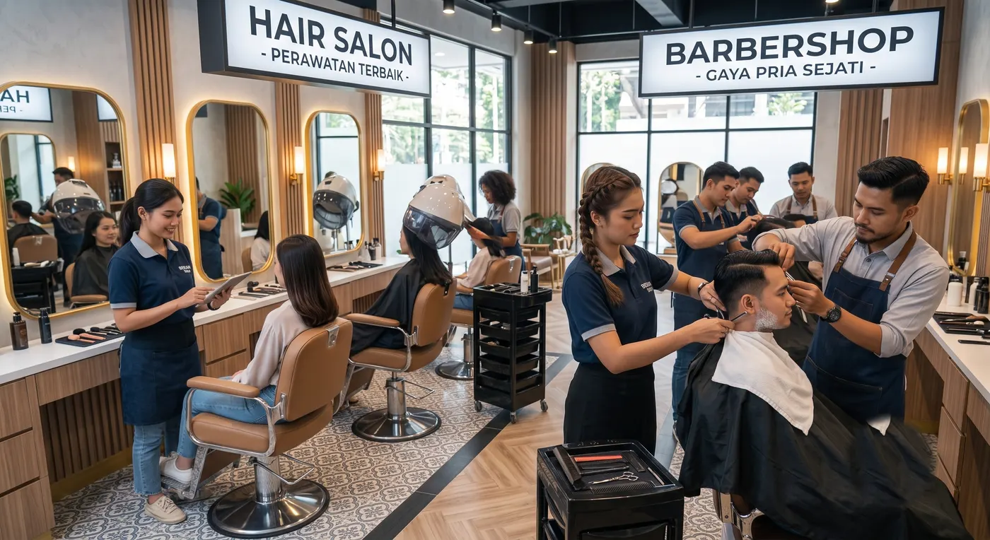 Aplikasi Kasir Salon & Barbershop dengan Komisi Staf & Member